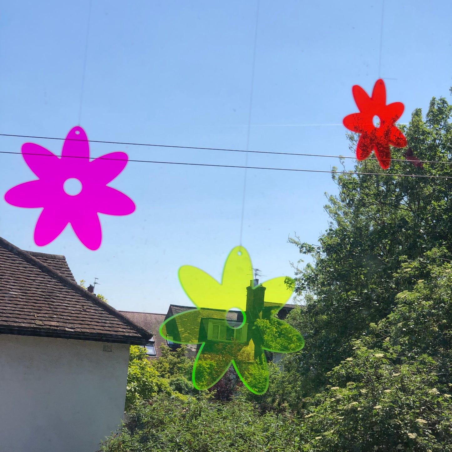 Acrylic Fluorescent Flowers Ornament