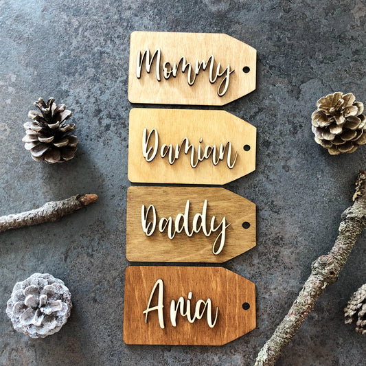 Personalised Christmas Stocking Name Tags