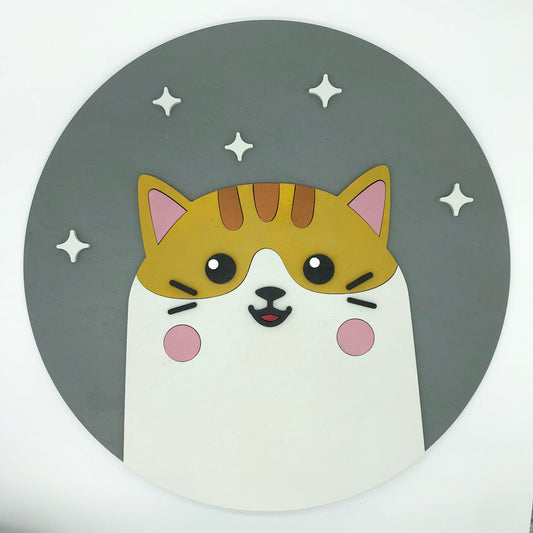 Yellow Cat Wall Plaque