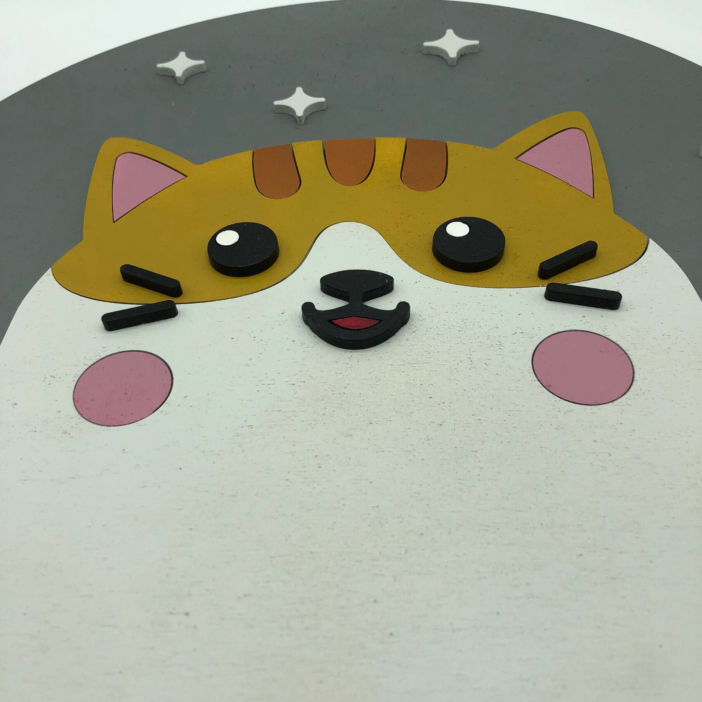 Yellow Cat Wall Plaque