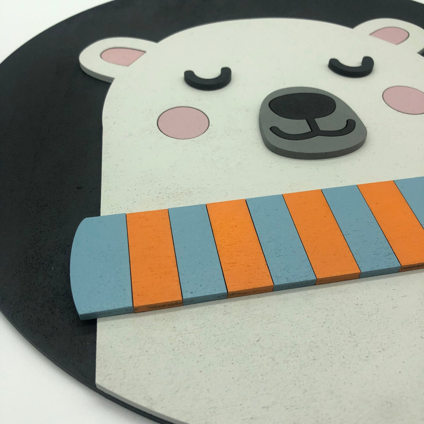 White Night Bear Wall Plaque