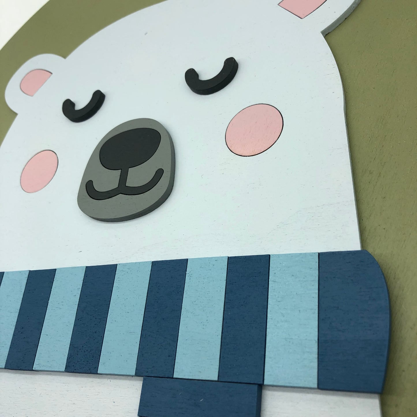 White Forest Bear Wall Plaque