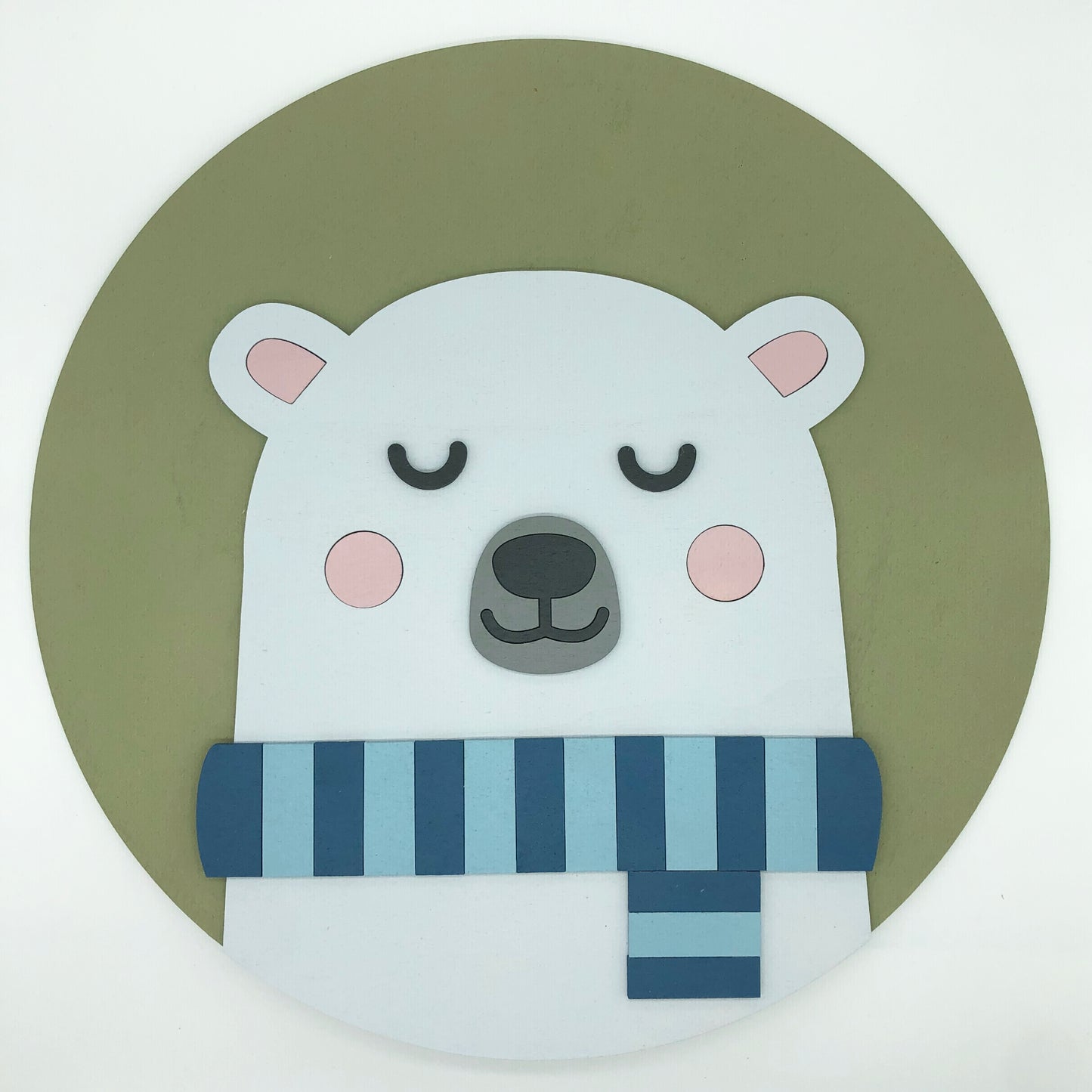 White Forest Bear Wall Plaque