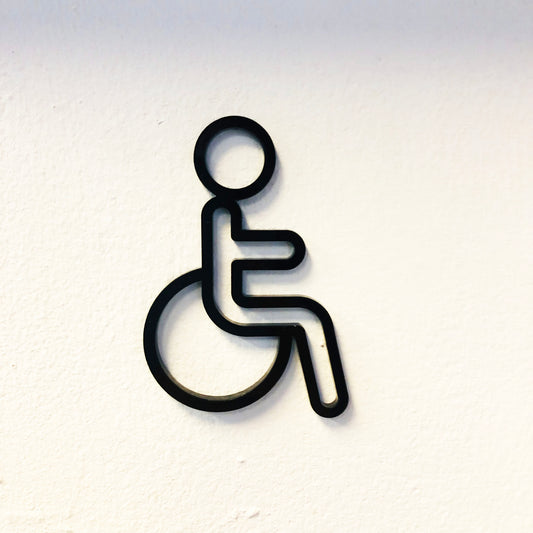Handicap accessibility symbol on a white background