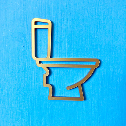 Modern Toilet Door Sign