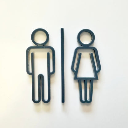 Bathroom Door Sign – Man & Woman