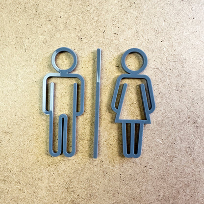 Bathroom Door Sign – Man & Woman