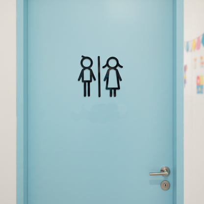 Kids Toilet Door Sign – Children’s Bathroom Door Sign in Acrylic