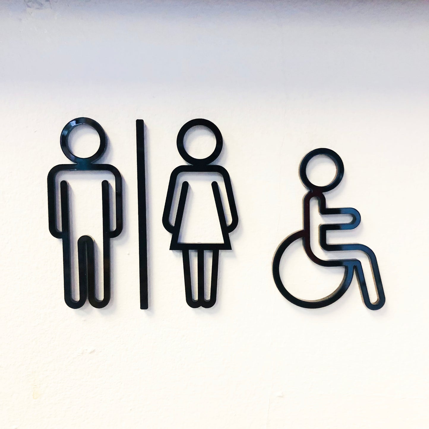 Male Female Accessible Bathroom Door Sign