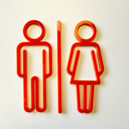 Bathroom Door Sign – Man & Woman