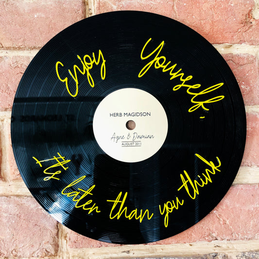 Personalised Vinyl Record Song Plaque, Custom Favourite Song Plaque, Wall Hung Music Plaque, Wedding Anniversary Gift