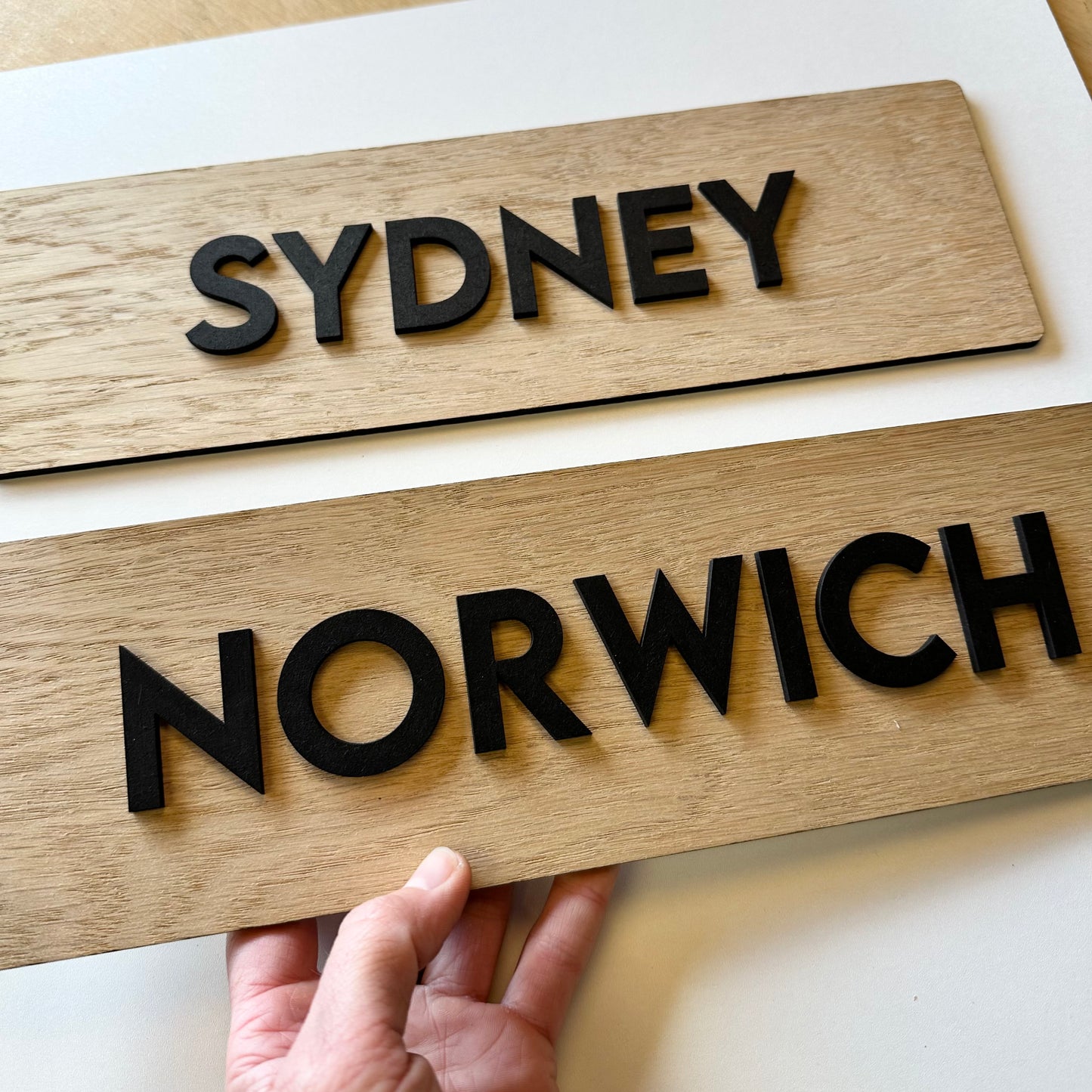 Personalised Wooden City Name Sign