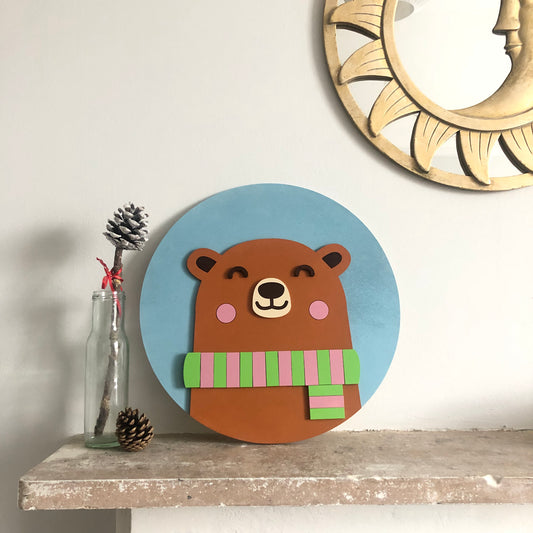 Brown Bear Wall Plaque