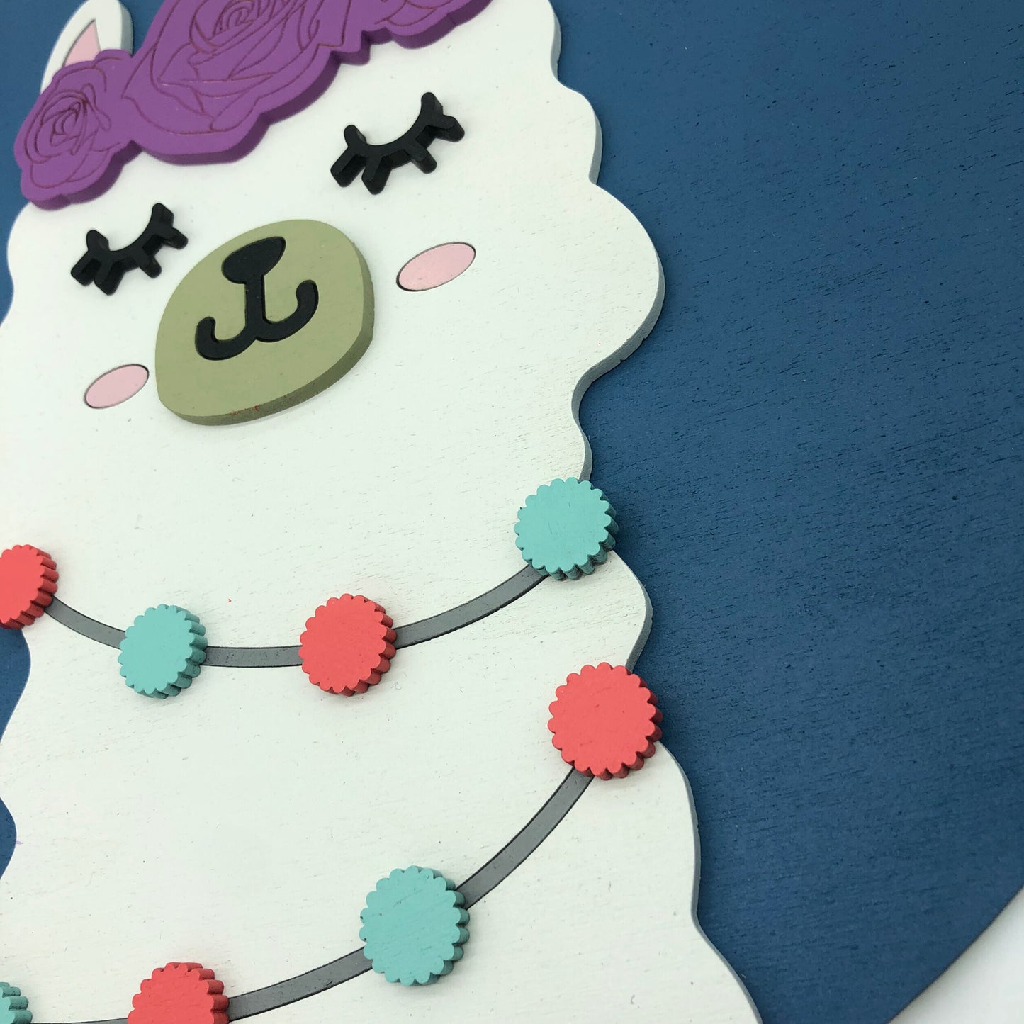 White Lama Wall Plaque