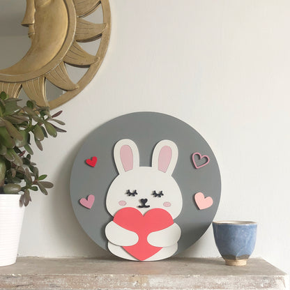 White Rabbit Wall Plaque