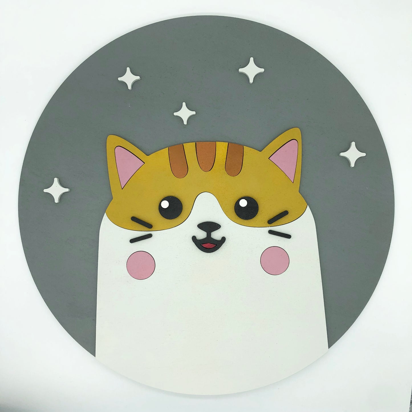 Yellow Cat Wall Plaque