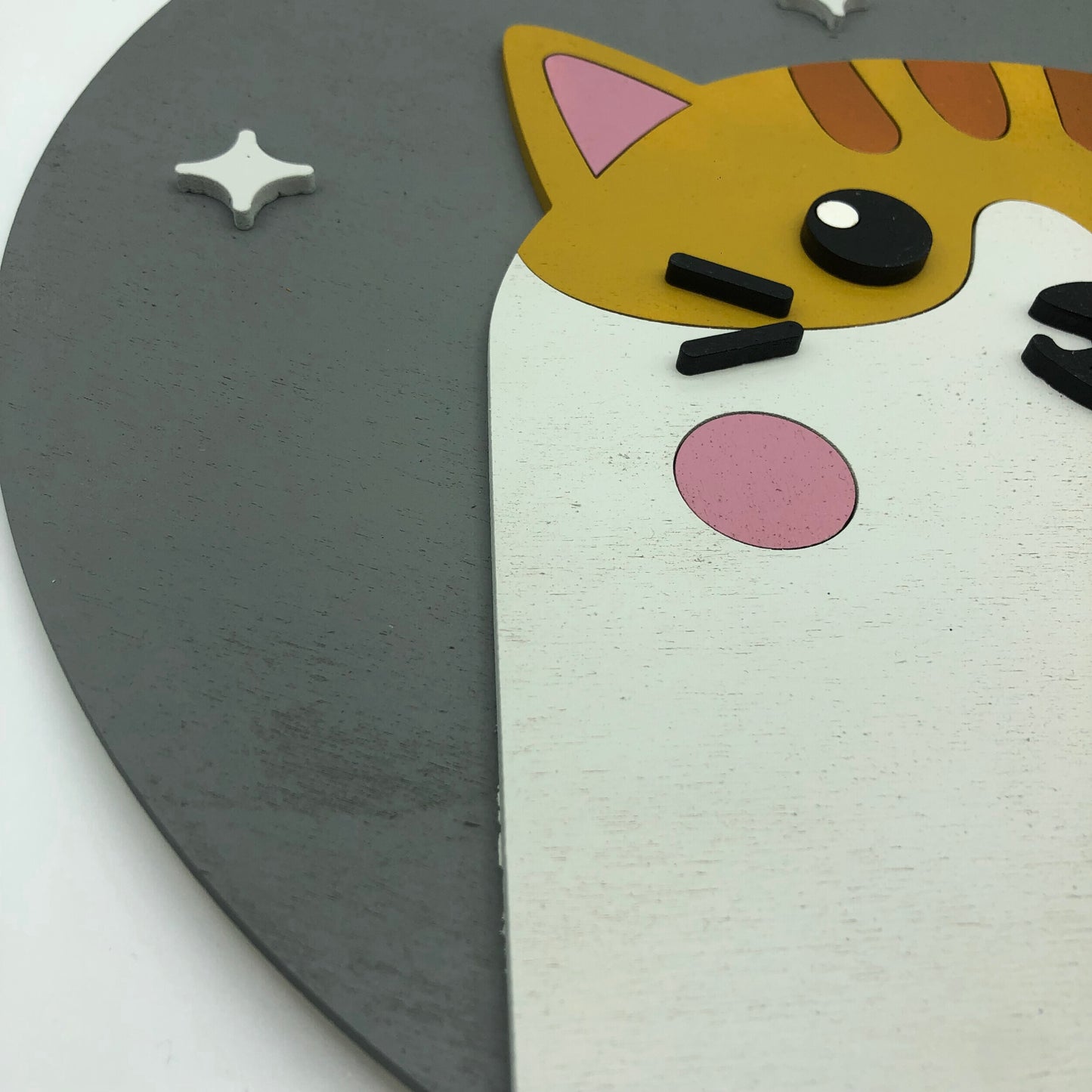 Yellow Cat Wall Plaque