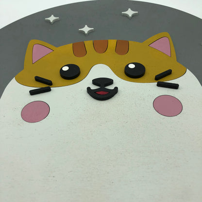 Yellow Cat Wall Plaque
