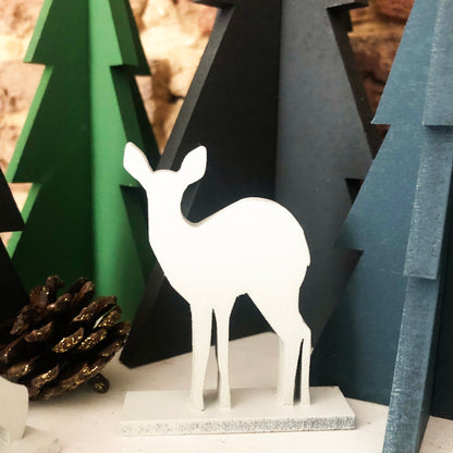 Scandinavian Style Wooden Animal Ornaments set of 3