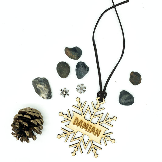 Personalised Snowflake FROST Name Baubles