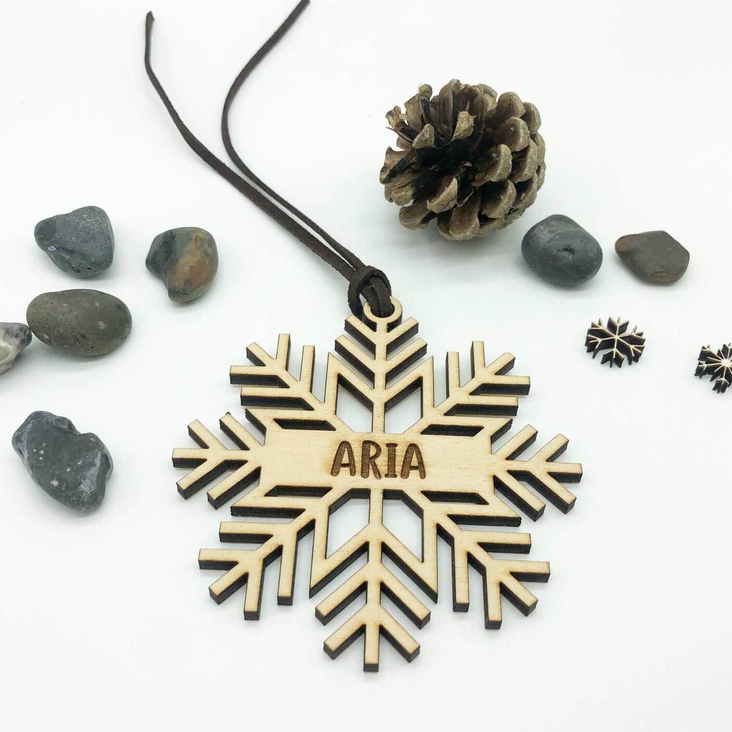 Personalised Snowflake CHRYSTAL Name Baubles