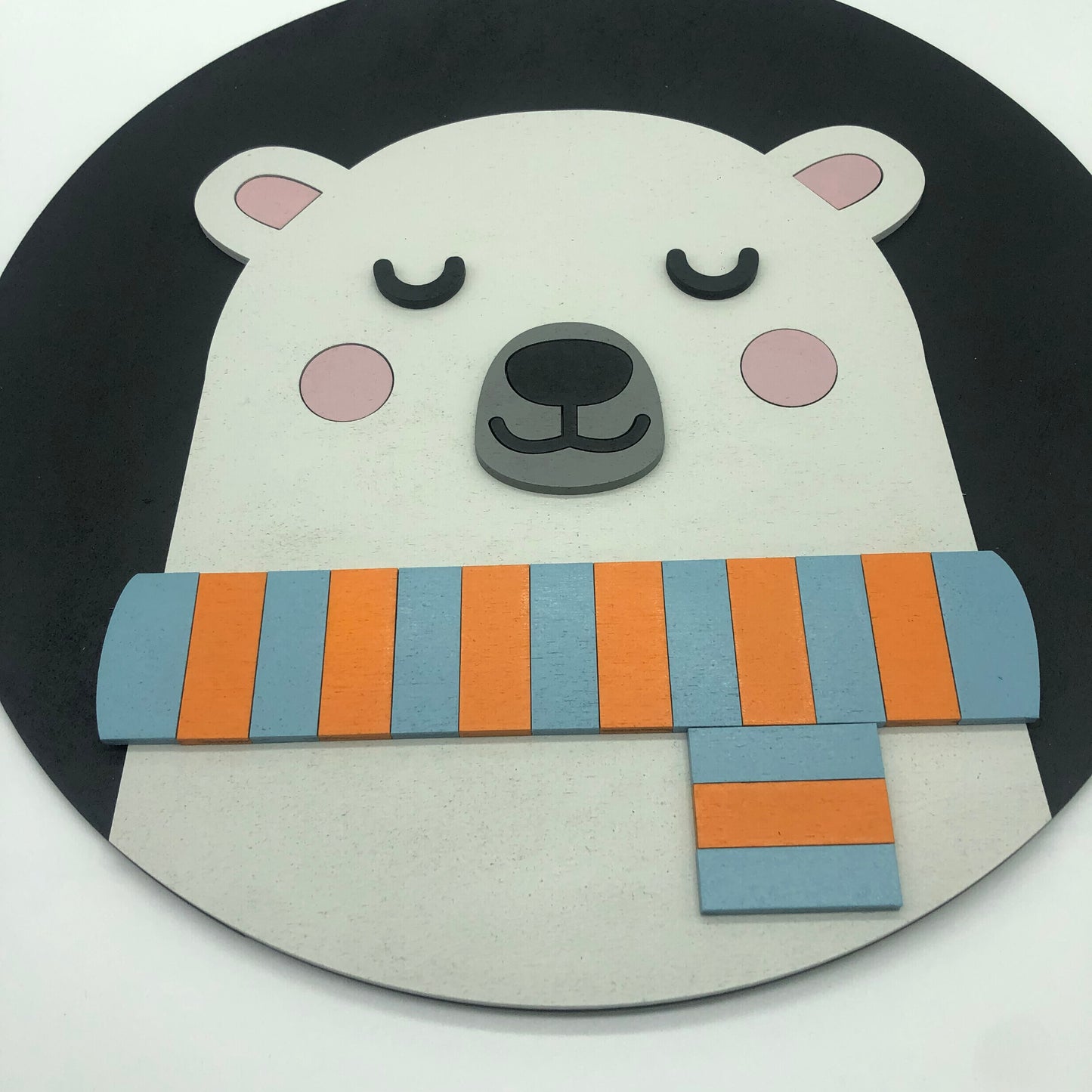 White Night Bear Wall Plaque