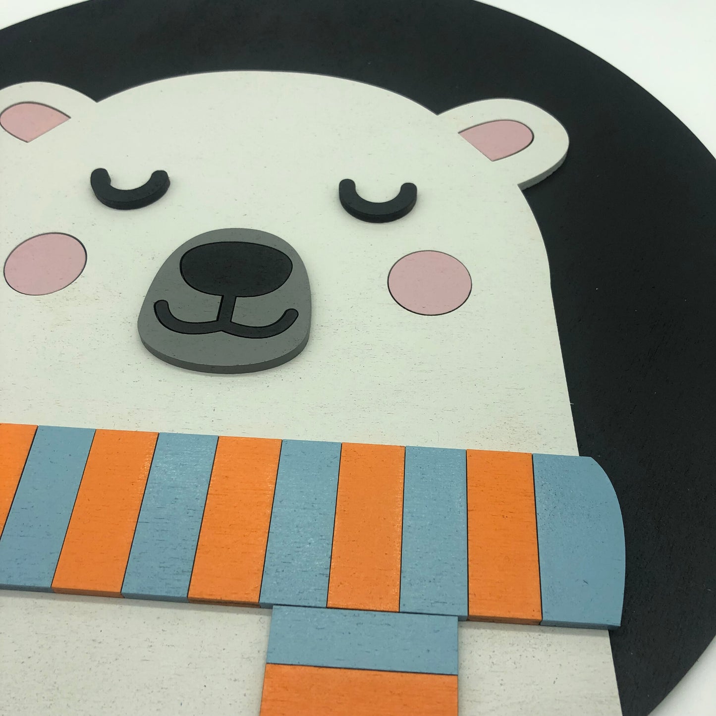 White Night Bear Wall Plaque