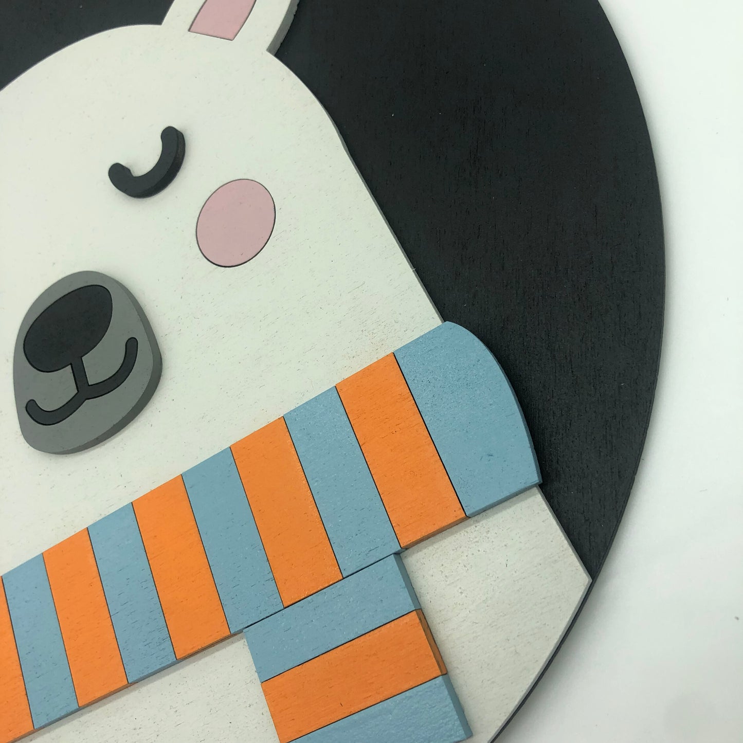 White Night Bear Wall Plaque