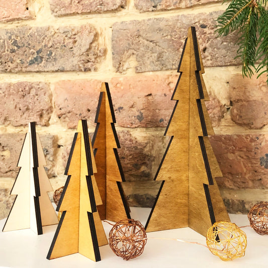 Natural Wooden Scandi Style Christmas Trees