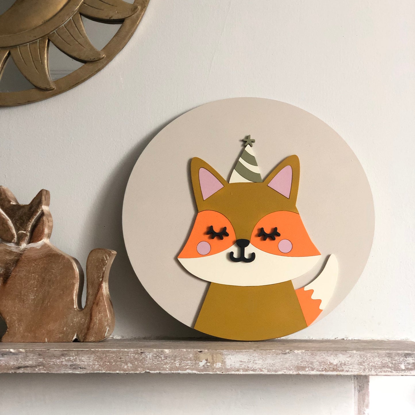 Orange Fox Wall Plaque